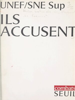 cover image of Ils accusent